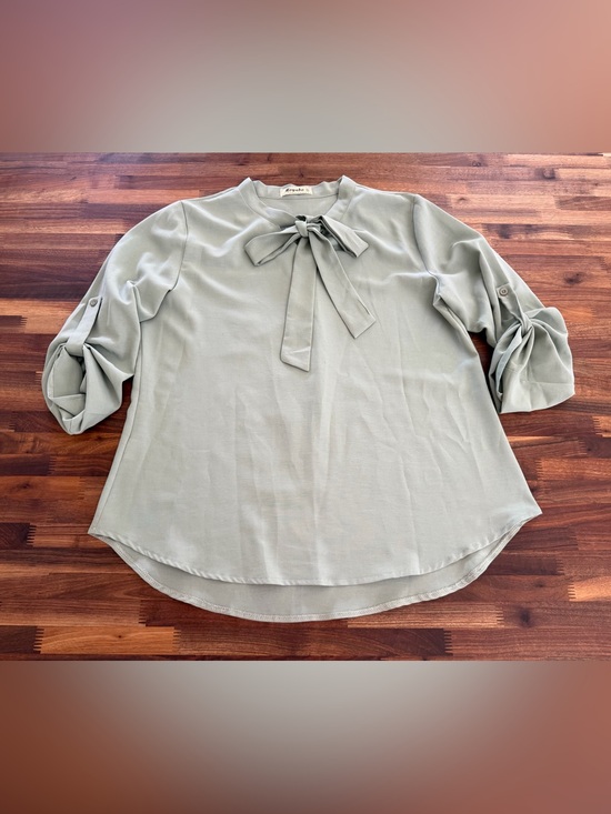 Calvin Klein Tops - Sage Tie-Neck Blouse